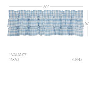 VHC-69917 - Annie Buffalo Blue Check Ruffled Valance 16x60