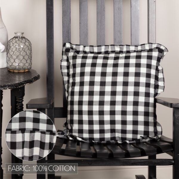 VHC-40454 - Annie Buffalo Black Check Fabric Pillow 18x18