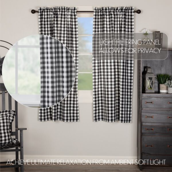 VHC-40460 - Annie Buffalo Black Check Short Panel Set of 2 63x36