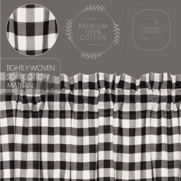 VHC-40460 - Annie Buffalo Black Check Short Panel Set of 2 63x36