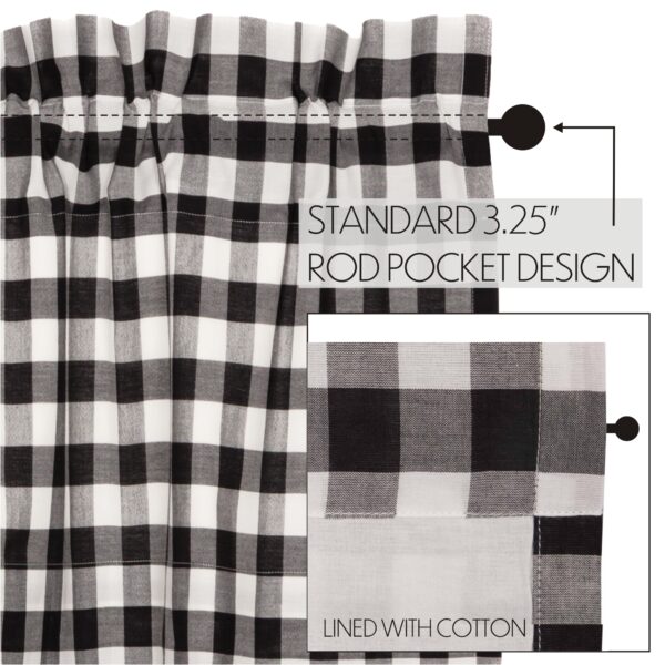 VHC-40460 - Annie Buffalo Black Check Short Panel Set of 2 63x36