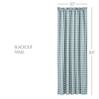 Farmhouse Annie Buffalo Grey Check Blackout Panel 84x50 by April & Olive