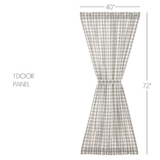 Farmhouse Annie Buffalo Grey Check Door Panel 72x40 by April & Olive