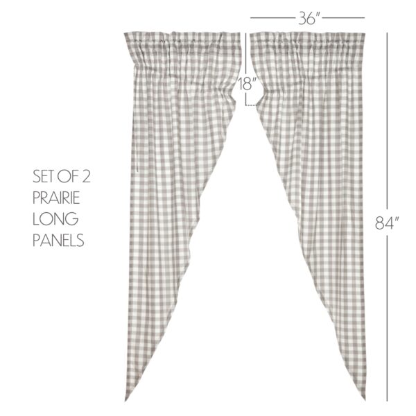 VHC-51107 - Annie Buffalo Grey Check Prairie Long Panel Set of 2 84x36x18