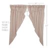 VHC-69931 - Annie Buffalo Portabella Check Prairie Short Panel Set of 2 63x36x18