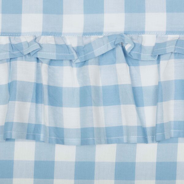 VHC-69919 - Annie Buffalo Blue Check Ruffled Shower Curtain 72x72