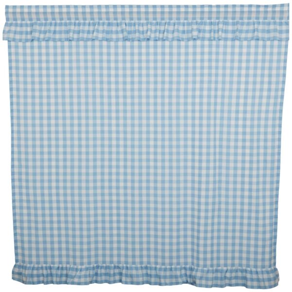 VHC-69919 - Annie Buffalo Blue Check Ruffled Shower Curtain 72x72