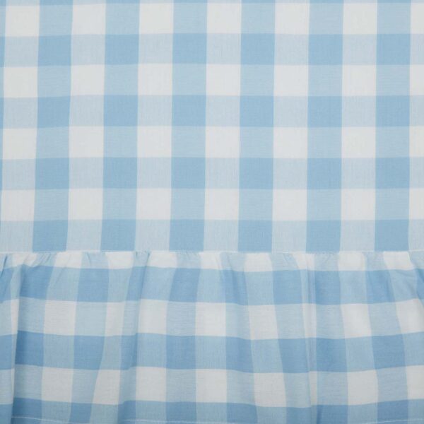VHC-69919 - Annie Buffalo Blue Check Ruffled Shower Curtain 72x72