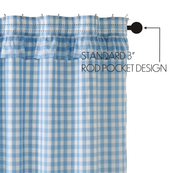Annie Buffalo Blue Check Ruffled Shower Curtain 72x72 - Image 6