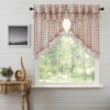VHC-69944 - Annie Buffalo Portabella Check Ruffled Prairie Swag Set of 2 36x36x18