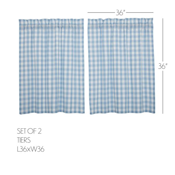 VHC-69903 - Annie Buffalo Blue Check Tier Set of 2 L36xW36
