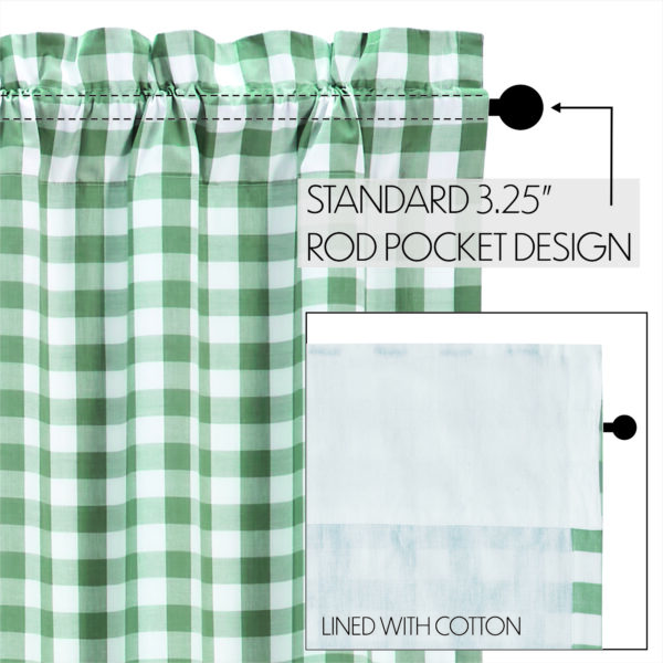 VHC-83378 - Annie Buffalo Green Check Panel Set of 2 84x40