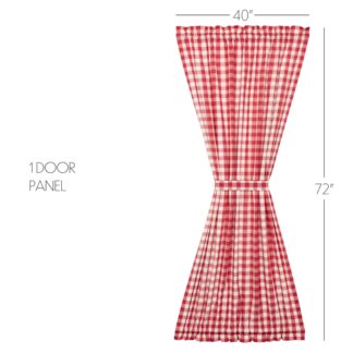 Farmhouse Annie Buffalo Red Check Door Panel 72x40 by April & Olive