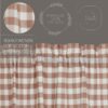 VHC-69931 - Annie Buffalo Portabella Check Prairie Short Panel Set of 2 63x36x18