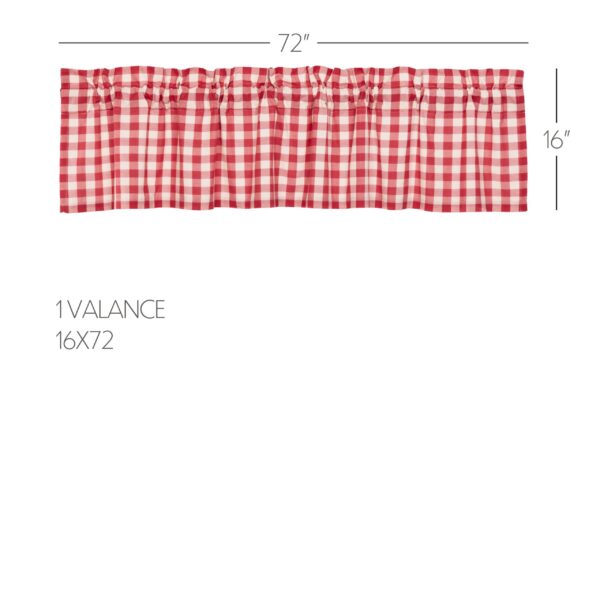 VHC-51779 - Annie Buffalo Red Check Valance 16x72