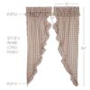 VHC-69942 - Annie Buffalo Portabella Check Ruffled Prairie Long Panel Set of 2 84x36x18