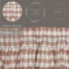 VHC-69942 - Annie Buffalo Portabella Check Ruffled Prairie Long Panel Set of 2 84x36x18