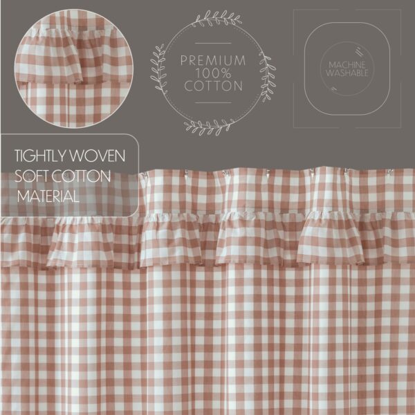 VHC-69950 - Annie Buffalo Portabella Check Ruffled Shower Curtain 72x72