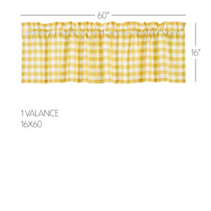 VHC-83375 - Annie Buffalo Yellow Check Valance 16x60