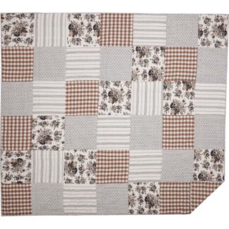 Farmhouse Annie Portabella Floral Patch King Quilt 105Wx95L by April & Olive