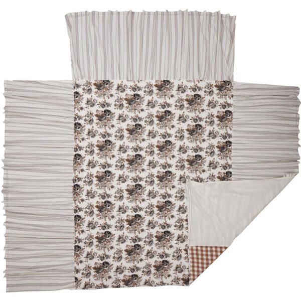 VHC-70012 - Annie Portabella Floral Ruffled Queen Coverlet 80x60+27