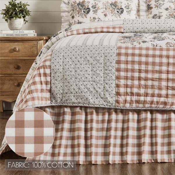 VHC-69922 - Annie Buffalo Portabella Check Twin Bed Skirt 39x76x16