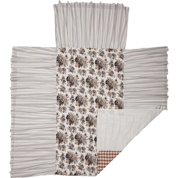 VHC-70013 - Annie Portabella Floral Ruffled Twin Coverlet 76x39+27