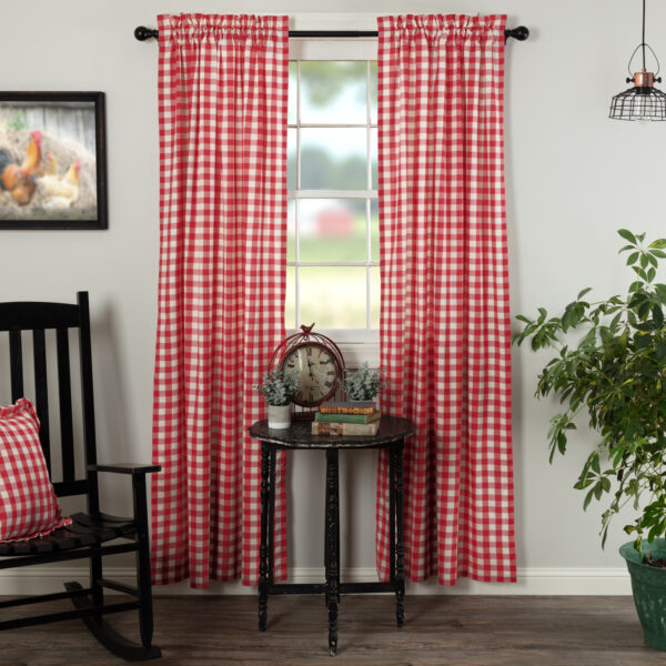 VHC-51125 - Annie Buffalo Red Check Panel Set of 2 84x40