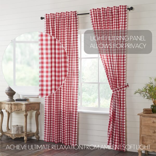 VHC-81487 - Annie Buffalo Red Check Panel Set of 2 96x50
