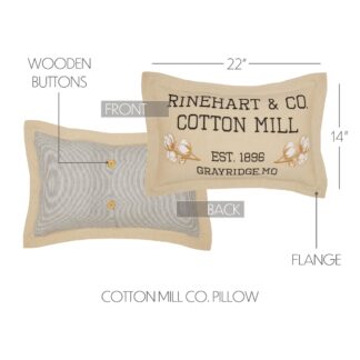 Farmhouse Ashmont Cotton Mill Co. Pillow 14x22 by April & Olive