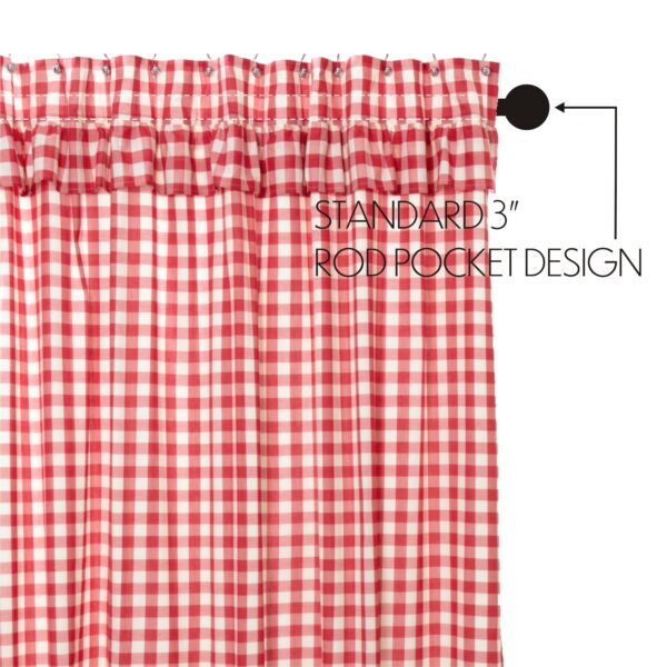 VHC-51123 - Annie Buffalo Red Check Ruffled Shower Curtain 72x72