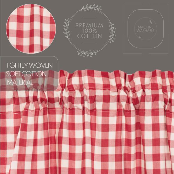 VHC-51130 - Annie Buffalo Red Check Swag Set of 2 36x36x16