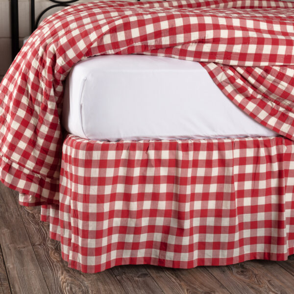VHC-51763 - Annie Buffalo Red Check Twin Bed Skirt 39x76x16