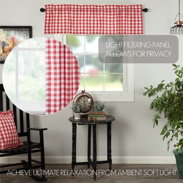 VHC-51778 - Annie Buffalo Red Check Valance 16x60