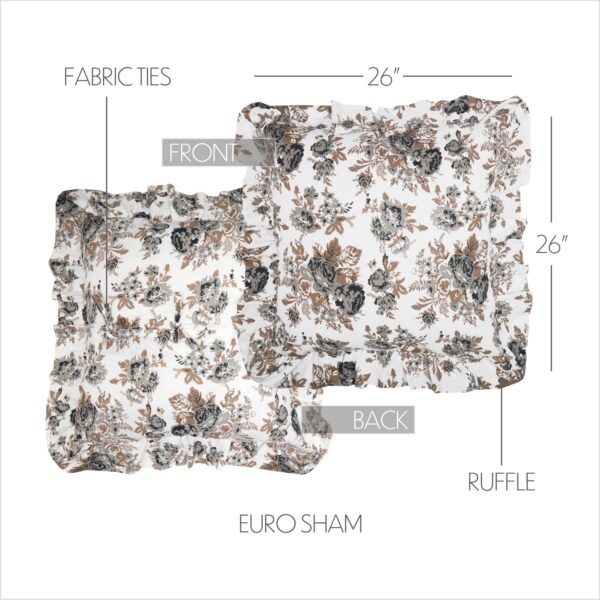 VHC-70014 - Annie Portabella Floral Fabric Euro Sham 26x26