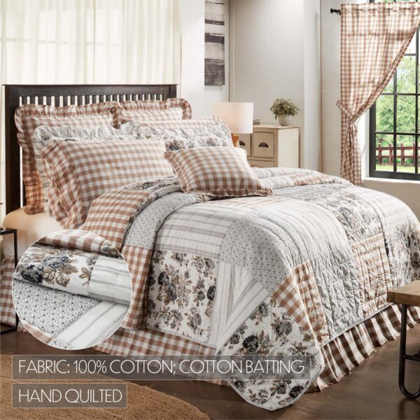 VHC-70007 - Annie Portabella Floral Patch King Quilt 105Wx95L
