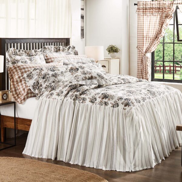 VHC-70013 - Annie Portabella Floral Ruffled Twin Coverlet 76x39+27