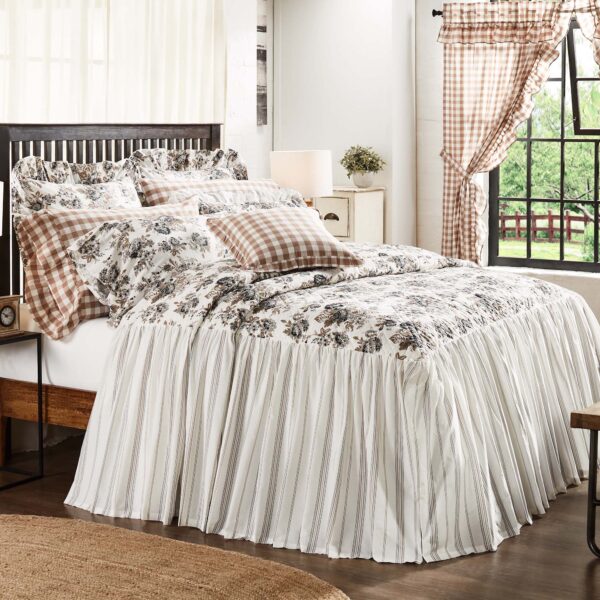 VHC-70013 - Annie Portabella Floral Ruffled Twin Coverlet 76x39+27