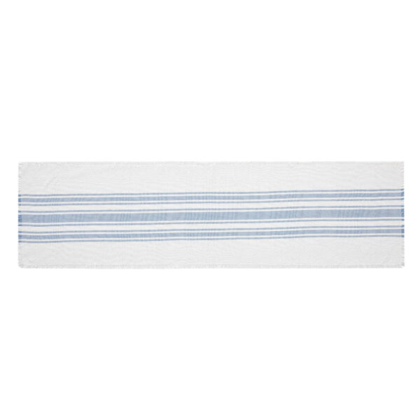 VHC-83467 - Antique White Stripe Blue Indoor/Outdoor Runner 12x48
