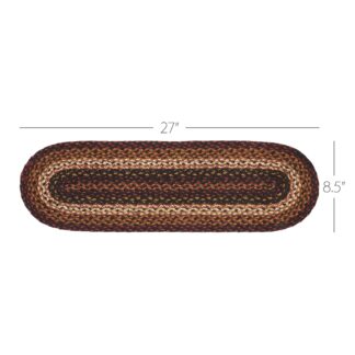 Rustic Beckham Jute Stair Tread Oval Latex 8.5x27 by Oak & Asher