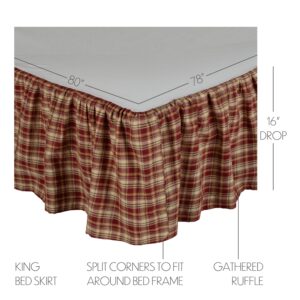 VHC-56634 - Beckham Plaid King Bed Skirt 78x80x16