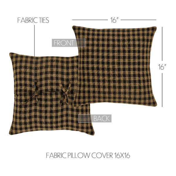 VHC-5962 - Black Check Pillow Cover Fabric 16x16
