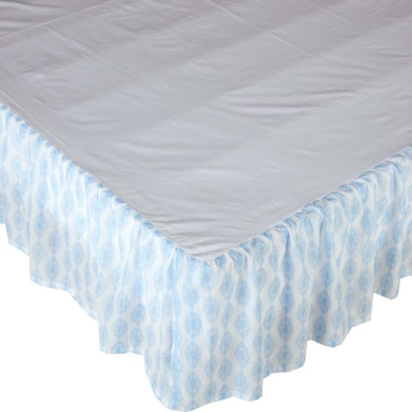 VHC-70027 - Avani Blue King Bed Skirt 78x80x16