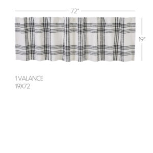 VHC-80304 - Black Plaid Valance 19x72