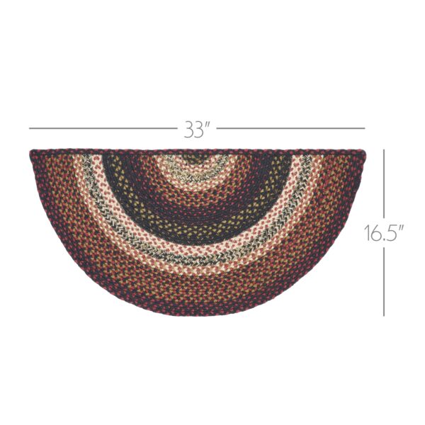 VHC-67029 - Beckham Jute Rug Half Circle w/ Pad 16.5x33