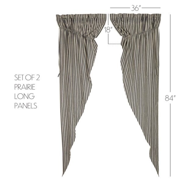 VHC-69956 - Ashmont Ticking Stripe Prairie Long Panel Set of 2 84x36x18