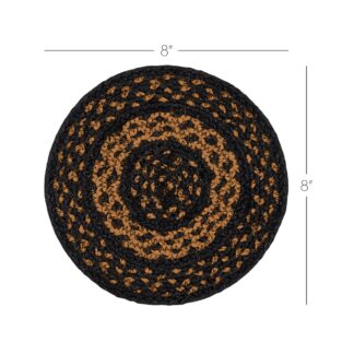 Primitive Black & Tan Jute Trivet 8 by Mayflower Market