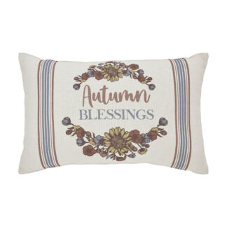 Farmhouse Bountifall Autumn Blessings Pillow 14x22 by Seasons Crest