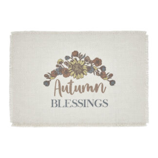 Farmhouse Bountifall Autumn Blessings Placemat Set of 2 13x19 by Seasons Crest