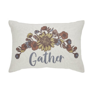 Farmhouse Bountifall Floral Gather Pillow 9.5x14 by Seasons Crest